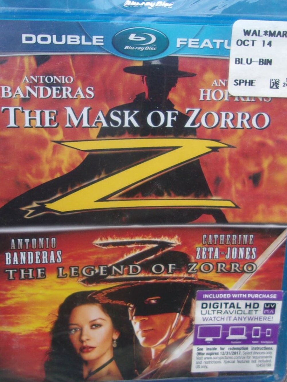 Blu-Ray Disc 2 Features Mask Of Zorro / Legend Of Zorro NEW